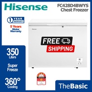 FREE SHIPPING HISENSE 8-in-1 Super Freeze 350L Chest Freezer (FC428D4BWYS , FC428)