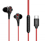 全城熱賣 - 入耳式線控手機耳麥-變聲遊戲K歌耳機-C8 Type-C紅色