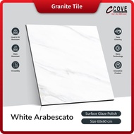 Cove Granite Tile White Arabescato 60x60 Granit / Kramik Lantai Dindin