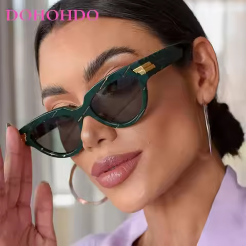 Senior Fashion Oval Sunglasses Women Men Luxury Brand Designer Trend Vintage Punk Summer Traveling S