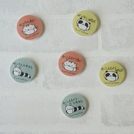 我有花粉症和哮喘亞克力徽章 4.5 厘米熊貓貓動漫日本製造