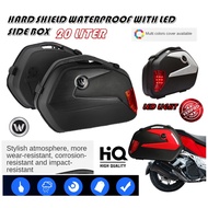 WMOTO WATERPROOF V35 SIDE BOX ABS PLASTIC WITH LED LIGHT HARD SHEILD NAKED BIKE SCOOTER RT3 XTREME 150I ES250I XDV 250