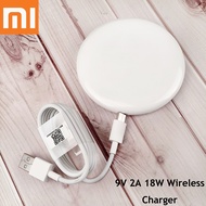 Cswmjb Cool ที่ชาร์จแบบไร้สาย XiaoMi ของแท้18W Qi Smart 9V 2A แผ่นชาร์จสำหรับ Mi 9 10 11 12 Mix 3 2S Max 3สำหรับ Samsung