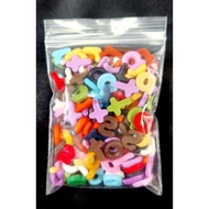 50pcs/Pek Abjad Clay untuk DIY Keychain Nama