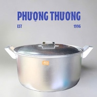 Ha Phong Premium Genuine Aluminum Pot Size 32Cm (15L) To 38Cm (22L), Boil Chicken 3Kg to 5kg - Super
