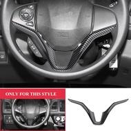 For Honda Fit 2018 2019 City 2014-2019 HRV 2014-2020 Automobile Steering Wheel Cover Trim Carbon Fib