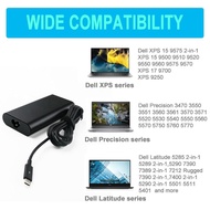 130W 交流電源轉接器 Type-C 充電器替換零件適用於戴爾 USB C 筆記型電腦充電器英國電源線 pilckp 130W AC Adapter Type-C Charger Replaceme