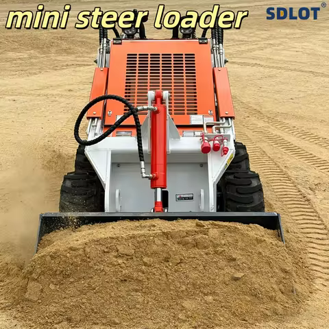 Customized Factory Price Mini Skid Steer Loader Wheeled Crawler Type 4x4 Drive Quick Attach for Cons
