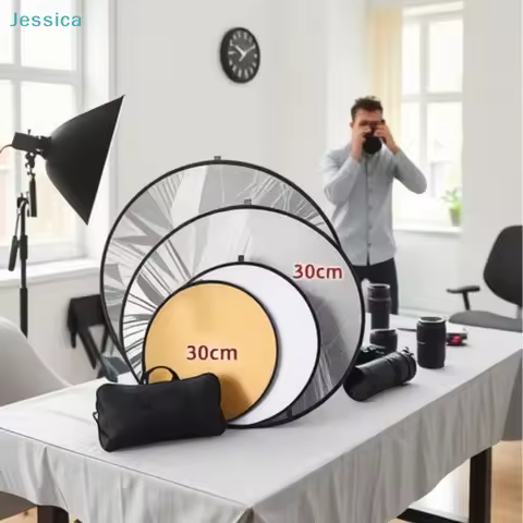 〔S〕2 In 1 Photography Light Reflector Foldable Portable For Outdoor Studio Portrait Product Shooting