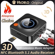 Bluetooth 5.1 ตัวรับสัญญาณเสียง NFC 3D สเตอริโอเพลงอะแดปเตอร์ไร้สายรองรับการ์ด TF R / L RCA 3.5 มม. แจ็ค AUX สําหรับรถ ชุด ลําโพง