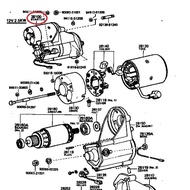 TOYOTA LAND CRUISER HJ75 2H ENGINE STARTER ASSY