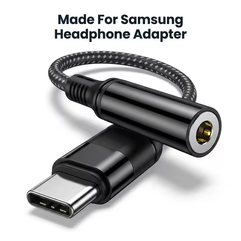 For Samsung Headphone Aux Adapter USB Type C to 3.5mm Adapter Audio Dongle for iPhone 17 16 Pro Max 