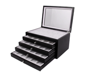 Hộp đựng trưng bày bật lửa Zippo 50 cái bằng gỗ bọc sợi cacbon