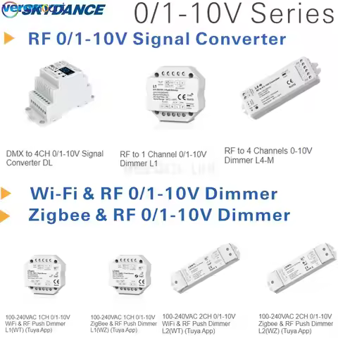 Skydance L1 L4-M L2 DL 0/1-10V RF Tuya Smart WiFi Zigbee LED Dimmer Push Smart Life APP Control RF D