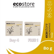 Ecostore Boxed Lemongrass Soap, Fragrance Free (80g)