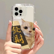Cute Cat Pattern Soft Silicone Airbag Case For OPPO A17 A16 A15 A58 A57 A78  A5S A3S A5 A9 A53 A33 A32 A31 2020 A54 A92 A72 A52 A94 A95 Ren 8T 5F F11 A95 A93 For Realme 7i 8i 9i 6i Shockproof Camera Protect Phone Case