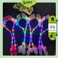 Black bunny ears mane, glowing mane, multicolored flashing bunny ears hairband