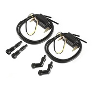 Ignition Coil Set For Suzuki GS550 GS750 GS850 GS1000 2 Dual Output + 4 Ohm Coils with spark plug ca