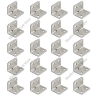 100pcs Bracket Bracket Siku L Ambalan L Plat Siku Penyangga Besi L