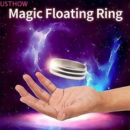 USTHOW Magic Ring Tricks, Floating Effect Gimmick Prop Magic Floating Ring, Magic Accessories Magic 