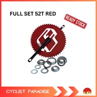 FULL SET Crankset bagi Basikal Budak BMX LAJAK, Crank GT Multi Colour ada