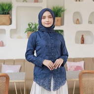 Pay On Delivery⋆ MHP9V Alantasik - long sleeve white embroidered encim kebaya LN /SULAM KEBAYA Senad