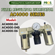 AC4000-04 |AC4000-04D |AC4000-06 Pneumatic Air Pressure Filter Regulator Lubricator (FRL) Water Sepa
