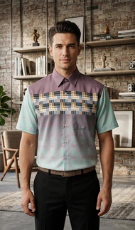 🌙 Stand Out Tonight | Durban Gradient Patchwork Shirt – Now 70% OFF!
