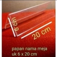 Table nameplate size 6x20cm 2 sides 2mm thick