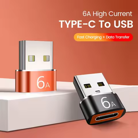 USB 3.0 OTG Adapter 6A Fast Charging Type C Male To USB 3.0 Female Converter For Xiaomi Samsung Lapt