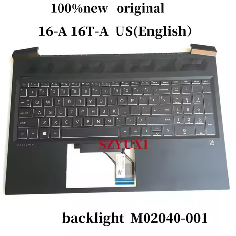 100%New US English TPN-Q241 For HP Pavilion Gaming 16-A 16T-A laptop keyboard Palmrest Assembly TOP 