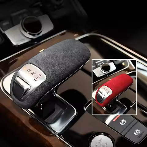 Audi gear A8L cover For 11-17 Audi A8L gear lever cover, suede airplane gear head, interior modifica