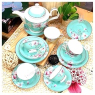 🔥VANTAGE TEA SET TIFFANY BLUE MAGNOLIA (14pcs)