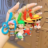 ONE PIECE Figure Doll Keychain PVC Anime Model Toys Luffy Zoro Sanji Keyring Bag Pendant Car Key Chain Gifts