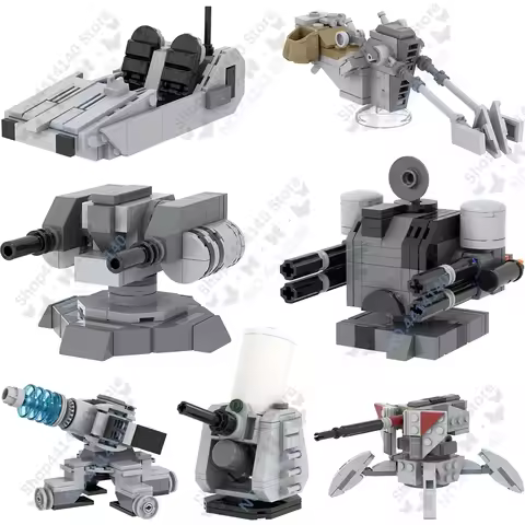 MOOXI Interstellar Movie Series Anti-Gravity Motorcycle Patrol Boat Model Building Block MOC Brick D