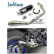 Exhaust LeoVince Yamaha R15 V3 MT15 R15M Tabung Carbon Fiber Accessories Visor Radiator cover Ekzos 