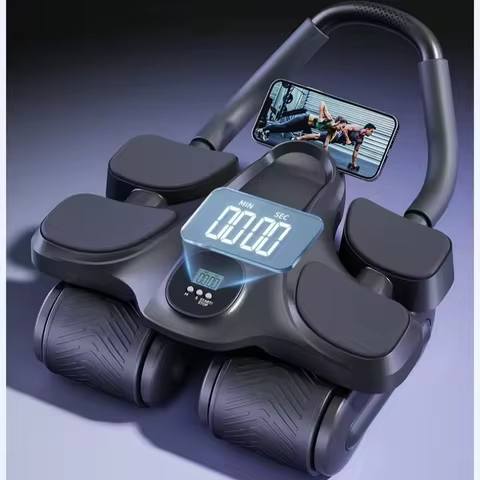 Professional Ab Roller Wheel 4 Wheel Auto Rebound Core Trainer For Abdominal Muscle Training Home Gy