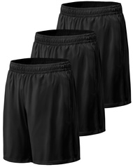 DRSKIN Men's 3, 2 or 1 Pack Athletic Shorts 10" Sports Workout Running Basketball Active Lightweight