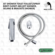 (MSJ) - Jet Spray/Jet Shower Closet Pleated Hose Brackets Shower 3 in1 Set Bidet ABS