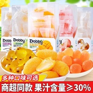 优选 Dobby哆比果汁软糖100g爆浆QQ糖芒果白桃味休闲网红水果酸甜零食4.15