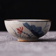 Jixuan Pin Lotus Cup Ceramic Antique Tea Cup Kung Fu Tea Set Tea Cup Household Scratch Old Master Cu