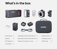 Godox AD200Pro II 200W Pocket Flash HSS TTL Auto Flash Portable outdoor flash