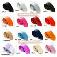 Men's Plain Satin Tie 3 inches 8 cm