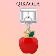 1pc Asymmetrical Cherry Seeded Strawberry Fruit Charm Italian Charm Fit 9mm Stainless Steel Bracelet