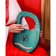 lyre harp 16 String 莱雅琴初学者16弦1小竖琴lyre小众乐器便携式 lyre 16-string - Portable Acoustic Piano (现货速发🇲🇾)