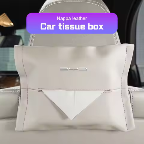 Car Interior Tissue Bag Leather For BYD ATTO3 Tang F0 I3 Seal DM-I Song Plus Han Qin Dolphin S6 Car 