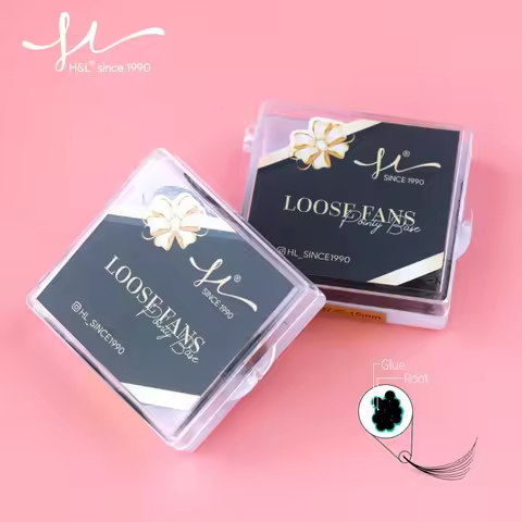 Lash Romance Loose and Comfortable Thin Rod Prefabricated Fan Pointed Base Swan Curly leshes Cilia L
