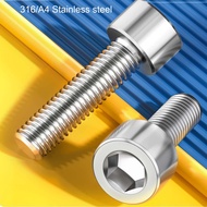 3/10/25Pcs GB70.1 316 A4-70 Stainless Steel M2 M2.5 M3 M4 M5 M6 M8 Hexagon Hex Socket Smooth Cap Hea