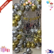 Luxury aesthetic Gold Silver Decorative Balloon Set
