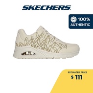 Skechers Women JGoldcrown SKECHERS Street Uno Golden Heart Shoes - 177975-NTGD Air-Cooled Memory Foam